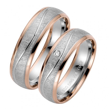 Vielsesringe i Rødguld og Hvidguld