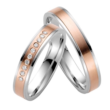 Vielsesringe i Rødguld og Hvidguld