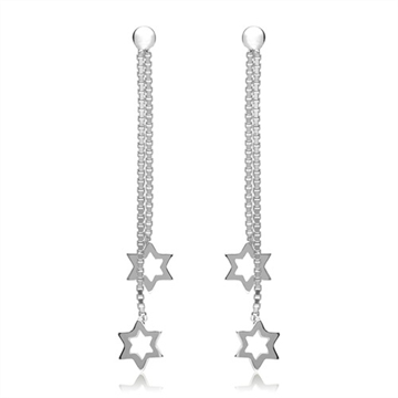 Ørestikker i Sølv med stjerner