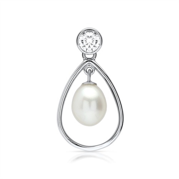 Vedhæng i Sølv med perle