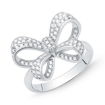 Ring i Sølv m. sløjfe