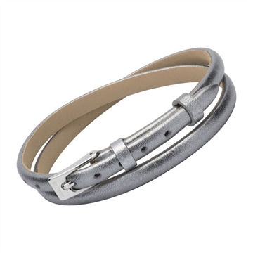 Gråt læderarmbånd