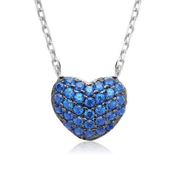 Halskæde i Sølv med hjerte