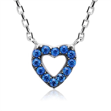 Halskæde i Sølv med hjerte