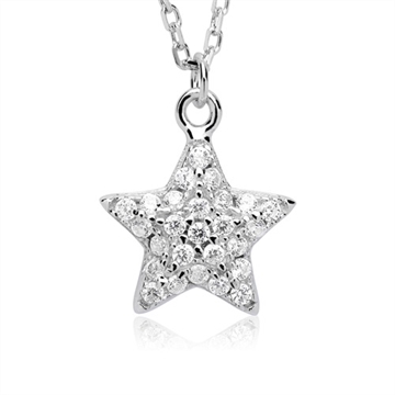 Halskæde i Sølv med stjerne