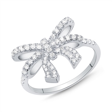 Ring i Sølv med sløjfe