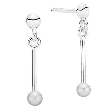 Ørehænger i Sølv med Perler