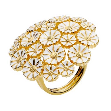 Forgyldt Marguerit ring