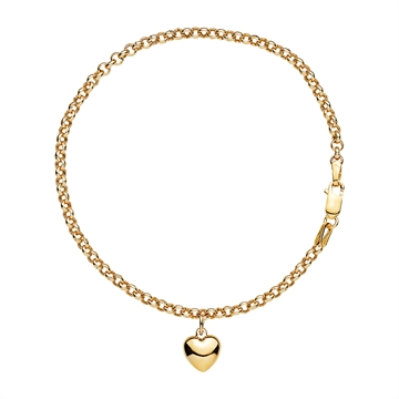 Armbånd i Guld med hjerte