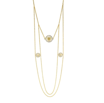 Forgyldt Marguerit collier