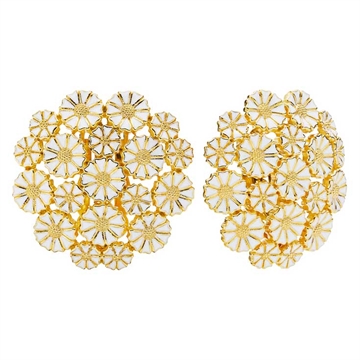 Forgyldte Marguerit øreclips