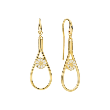 Forgyldte Marguerit ørehænger