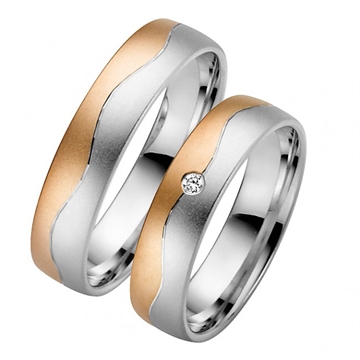 Vielsesringe i Rødguld og Hvidguld