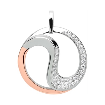 Tofarvet vedhæng i Sølv