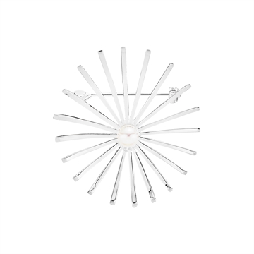 Broche i Sølv med perle