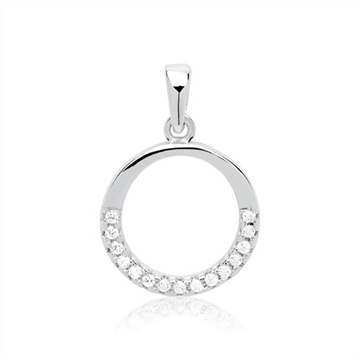 Rund vedhæng i Sølv