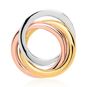 Vedhæng i trefarvet Sølv