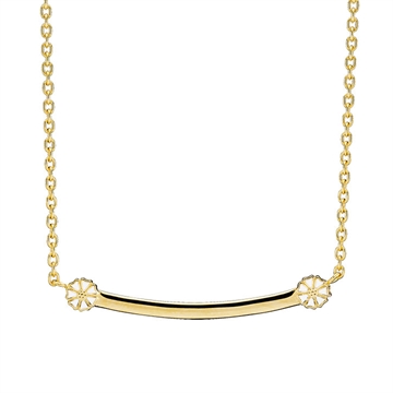 Forgyldt Marguerit collier i Sølv