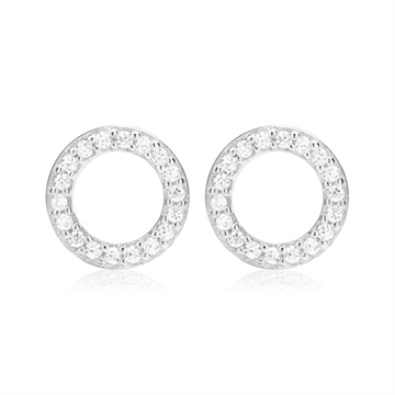 Runde ørestikker i Sølv