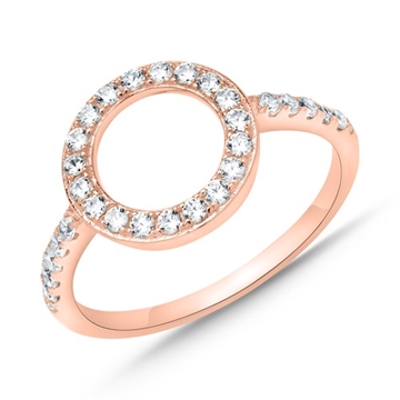 Ring i Sølv med zirkonia