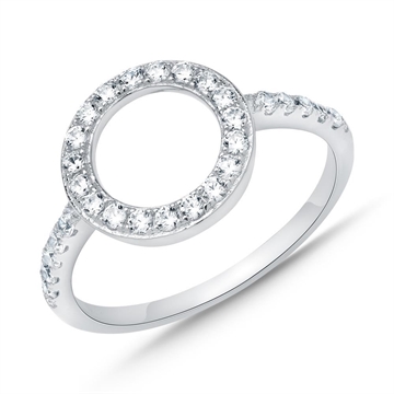 Ring i Sølv m. zirkonia