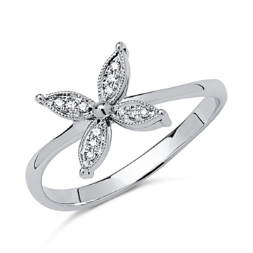 Ring i Hvidguld med diamanter