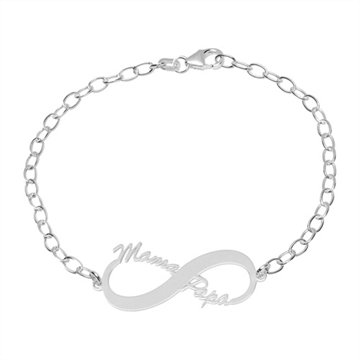 Infinity armbånd i Sølv