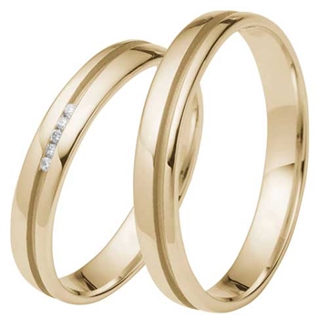 Vielsesringe i 8 kt. Hvidguld 