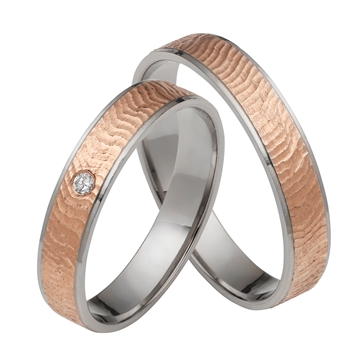 Vielsesringe i Rødguld og Hvidguld