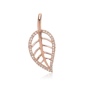 Vedhæng i Rødguld med blad