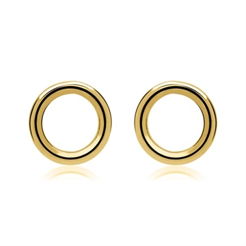 Forgyldte runde ørestikker