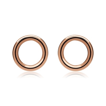 Rosaforgyldt ørestikker i Sølv