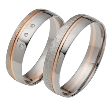 Vielsesringe i Rødguld og Hvidguld