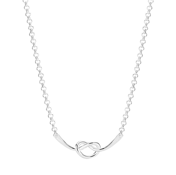 Collier i Sølv med knude