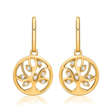 Forgyldte ørehænger i Sølv