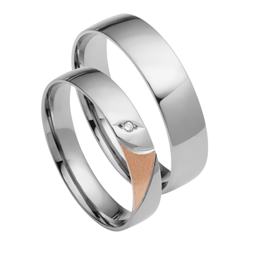 Vielsesringe i Rødguld og Hvidguld