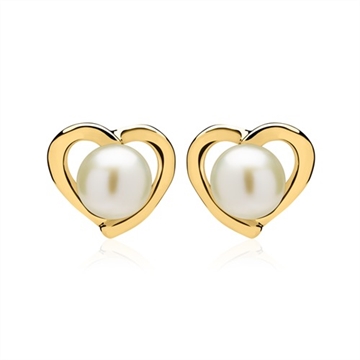 Ørestikker i Guld med hjerter