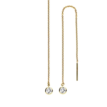 Disko ørehænger i Guld