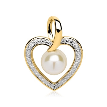 Vedhæng i Guld med hjerte