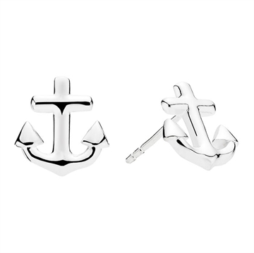 Ørestikker i Sølv med Anker