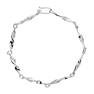 Snoet armbånd i Sølv