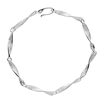 Snoet armbånd i Sølv