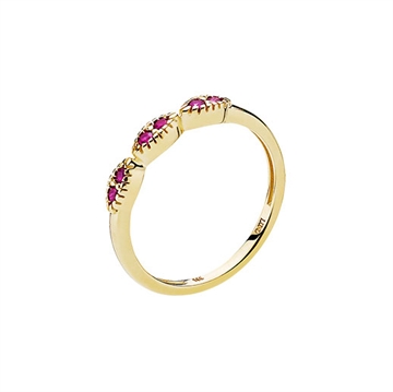 Ring i Guld med rubiner