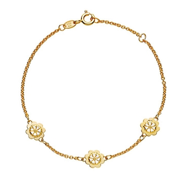 Forgyldt Marguerit armbånd i Sølv