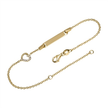 Armbånd i Guld med hjerte