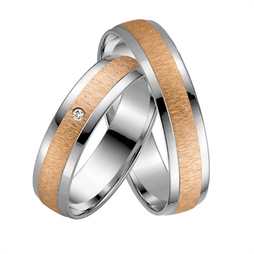 Vielsesringe i Rødguld og Hvidguld