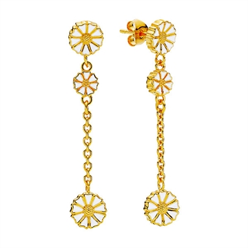 Forgyldte Marguerit ørehænger