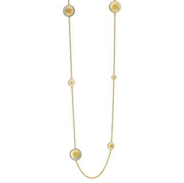 Forgyldt Marguerit collier 