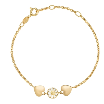 Forgyldt Marguerit armbånd i Sølv