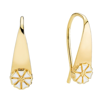 Forgyldte Marguerit ørehænger i Sølv